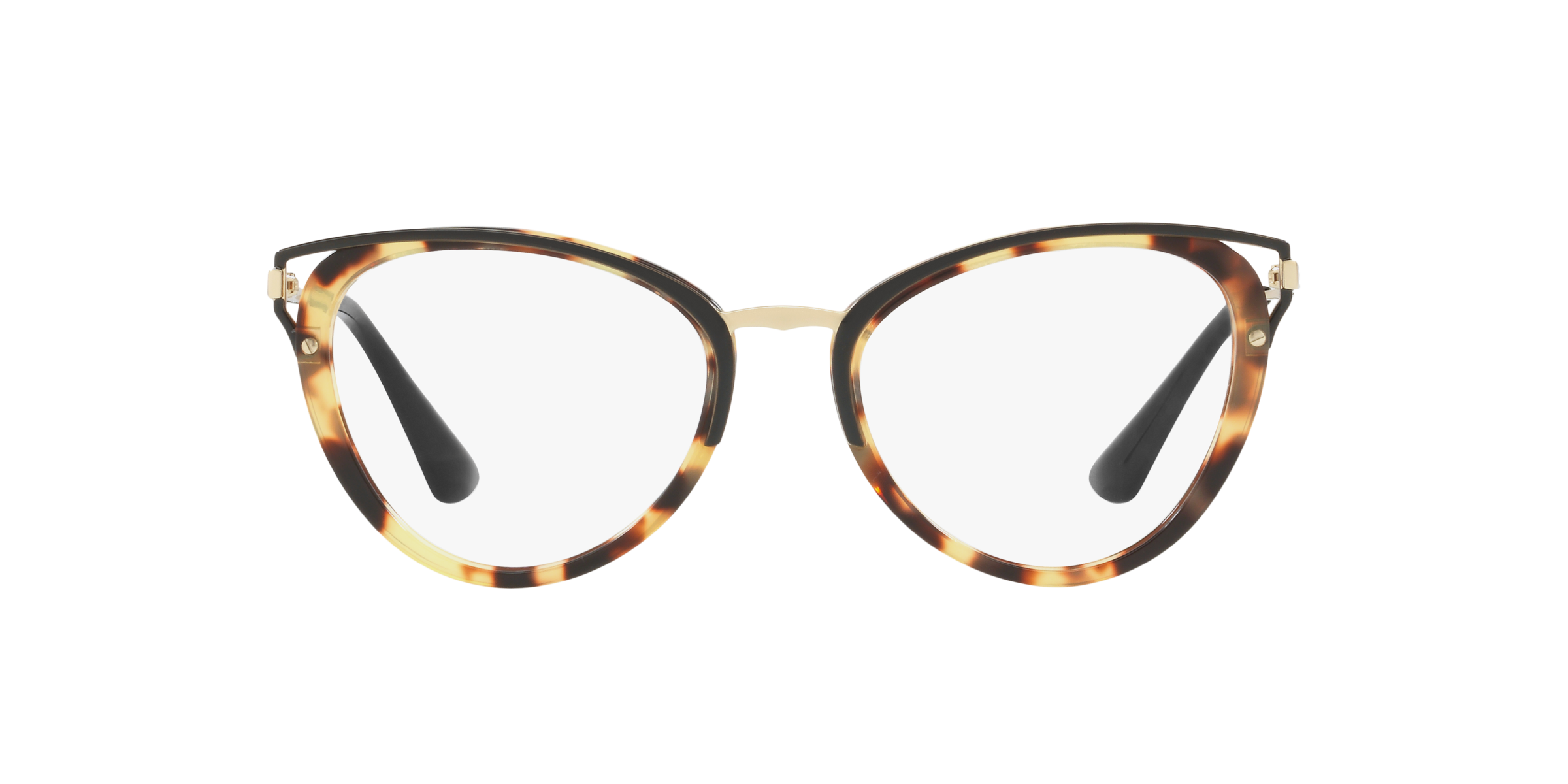 Prada PR 53UV Medium Havana 7S01O1 three-quarter view