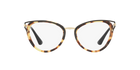 Prada PR 53UV Medium Havana 7S01O1 three-quarter view