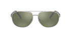 Prada PR 53XS Top Matte Gunmetal/Gunmetal 523722 three-quarter view