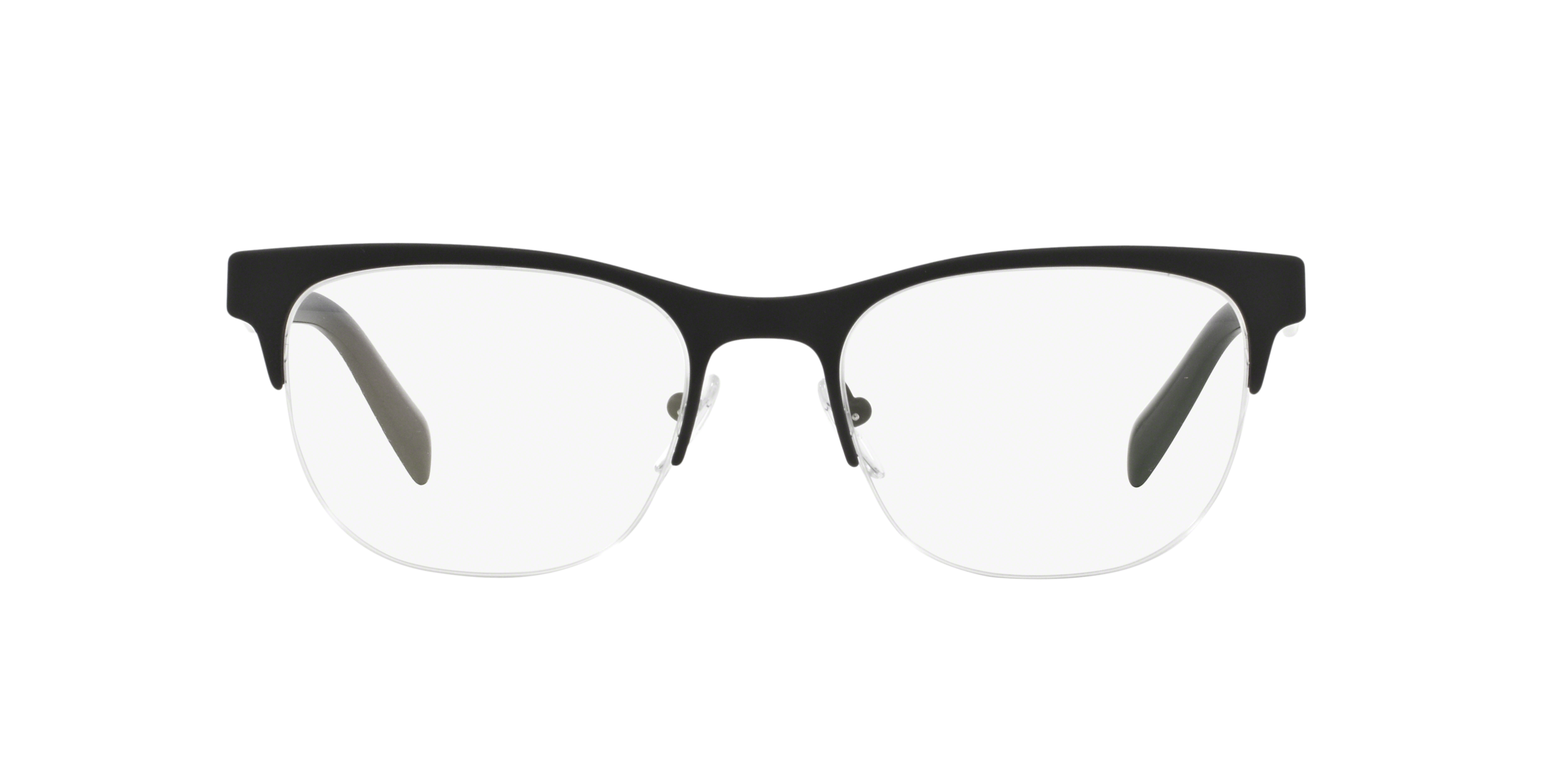 Prada PR 54RV Black Rubber DG01O1 three-quarter view