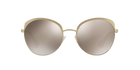 Prada PR 54SS Metallized Pale Gold VAQ1C0 three-quarter view