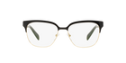 Prada PR 54SV Black/Pale Gold 1AB1O1 three-quarter view