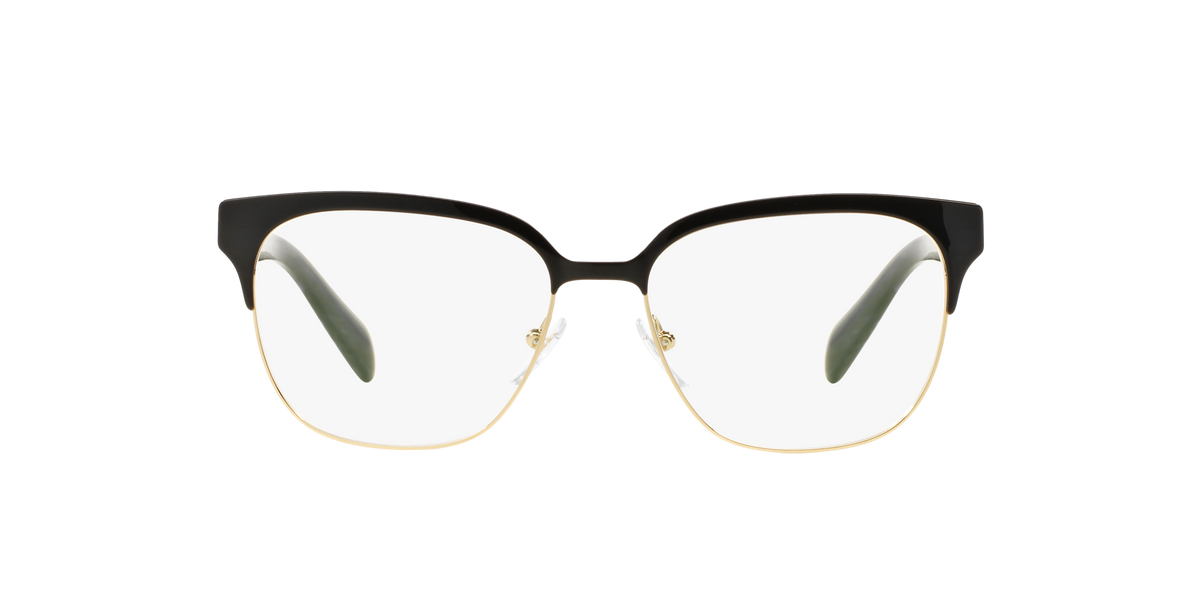 Prada PR 54SV Black/Pale Gold 1AB1O1 three-quarter view