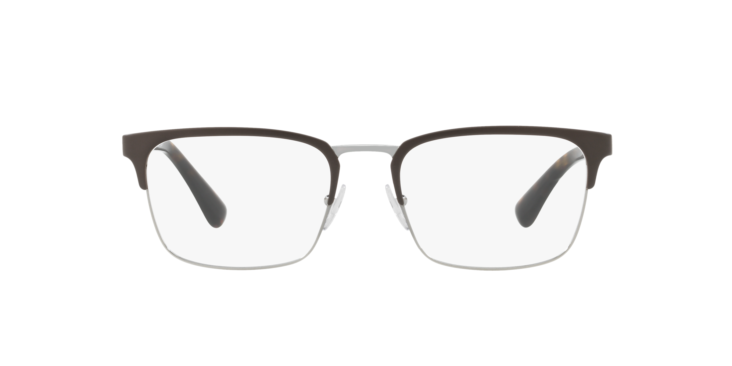 Prada PR 54TV Matte Brown/Gunmetal LAH1O1 three-quarter view