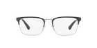 Prada PR 54TV Matte Brown/Gunmetal LAH1O1 three-quarter view