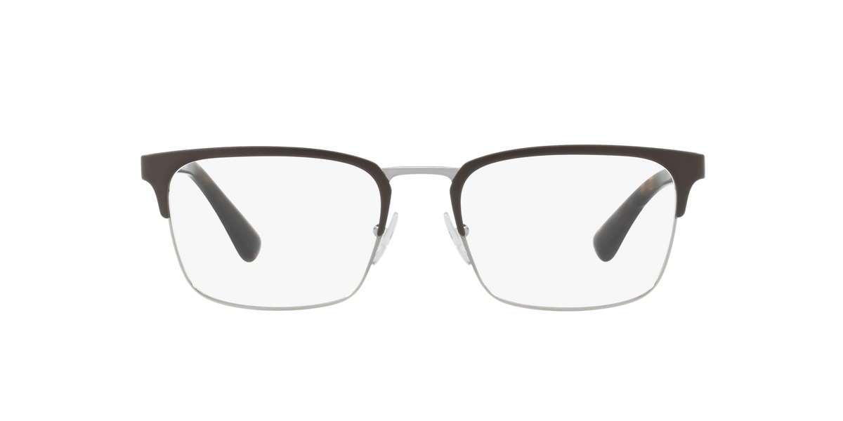 Prada PR 54TV Matte Brown/Gunmetal LAH1O1 three-quarter view