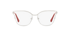 Prada PR 54UV Silver 1BC1O1 three-quarter view