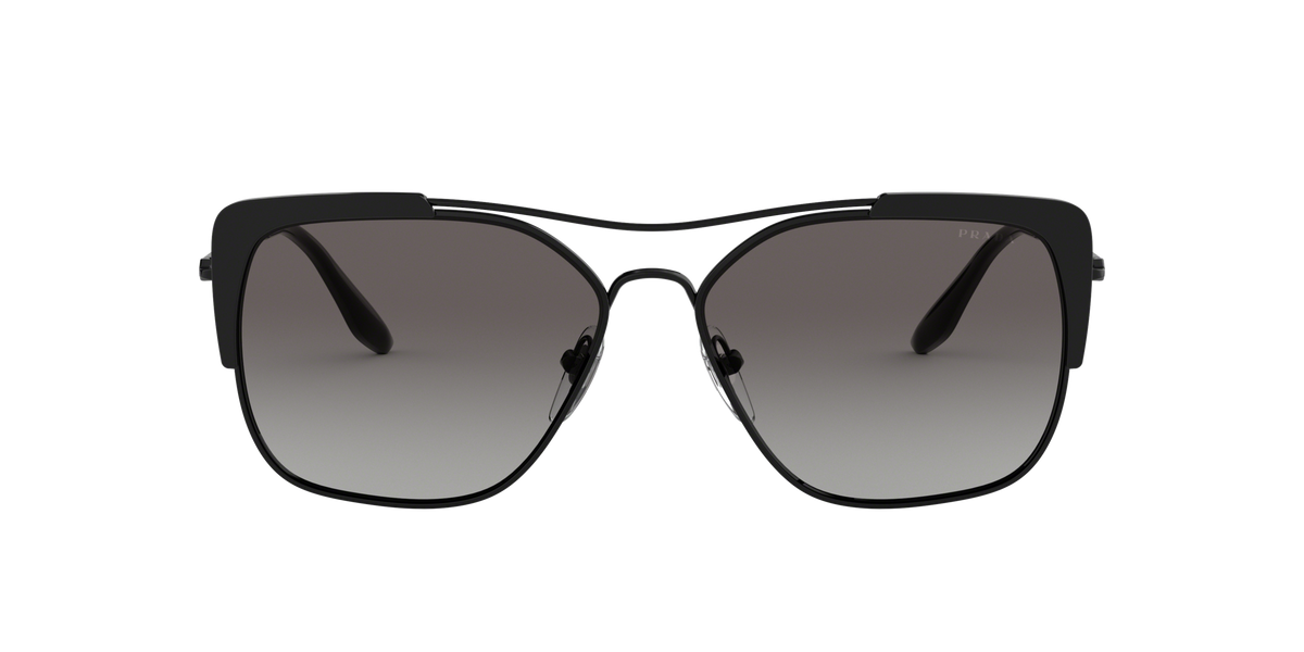 Prada PR 54VS Black/Matte Black 2640A7 three-quarter view