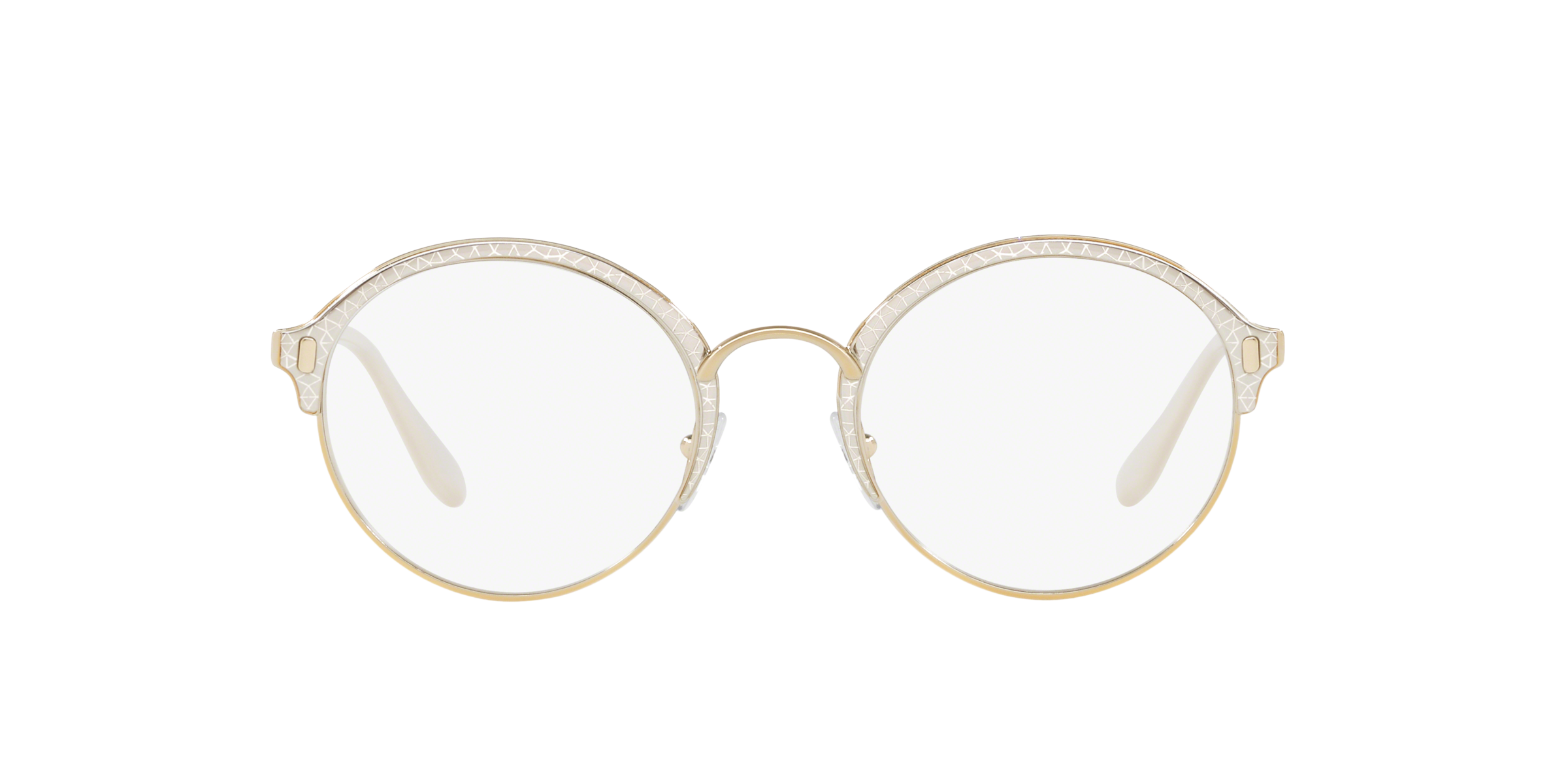 Prada PR 54VV Pale Gold/Silver 2711O1 three-quarter view