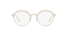 Prada PR 54VV Pale Gold/Silver 2711O1 three-quarter view