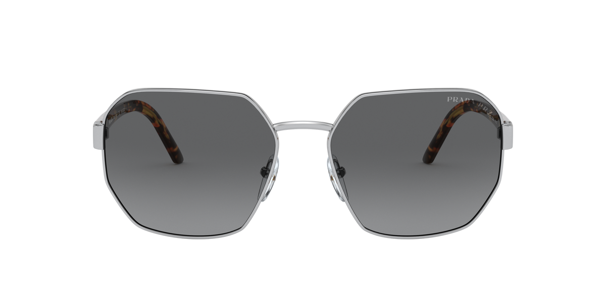 Prada PR 54XS Silver 1BC5W1 three-quarter view