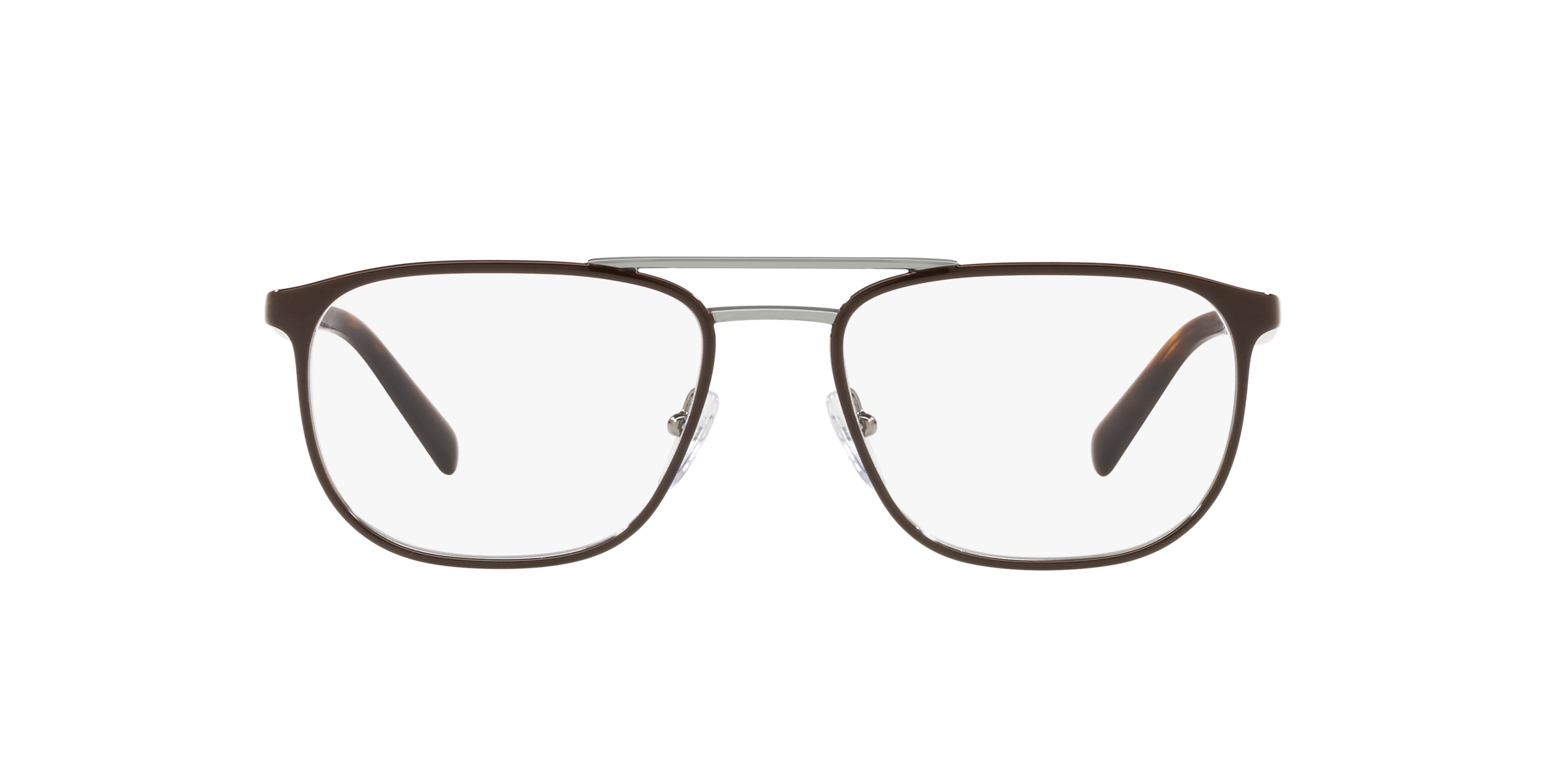 Prada PR 54XV Top Brown On Gunmetal 03G1O1 three-quarter view