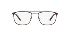 Prada PR 54XV Top Brown On Gunmetal 03G1O1 three-quarter view