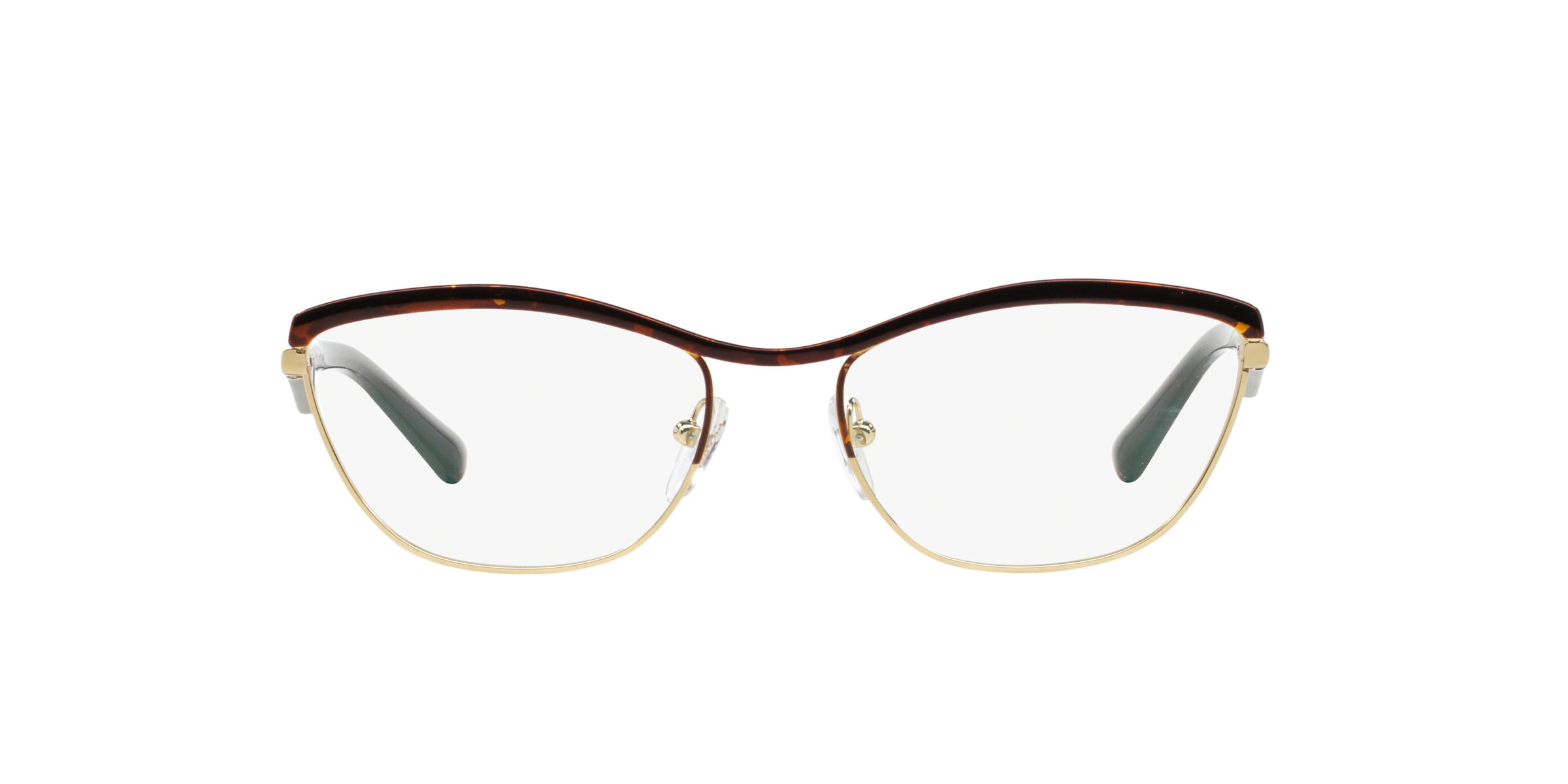 Prada PR 55RV Havana/Pale Gold 2AU1O1 three-quarter view