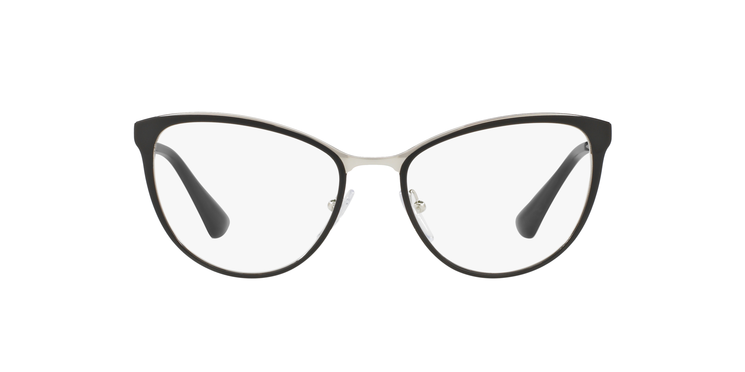 Prada PR 55TV Black/Silver 1AB1O1 three-quarter view