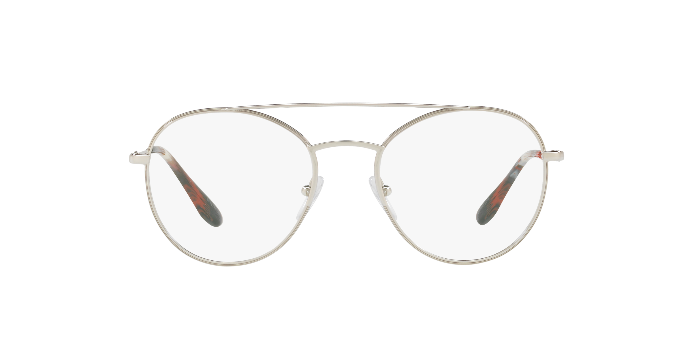 Prada PR 55UV Silver 1BC1O1 three-quarter view