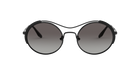 Prada PR 55VS Black/Matte Black 2640A7 three-quarter view
