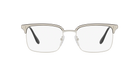 Prada PR 55VV Silver/Matte Silver 2751O1 three-quarter view
