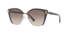 Prada PR 56TS Brown/Pale Gold DHO3D0 three-quarter view