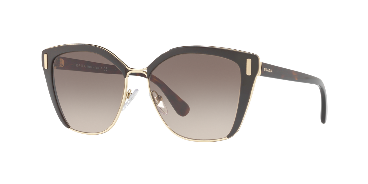 Prada PR 56TS Brown/Pale Gold DHO3D0 three-quarter view