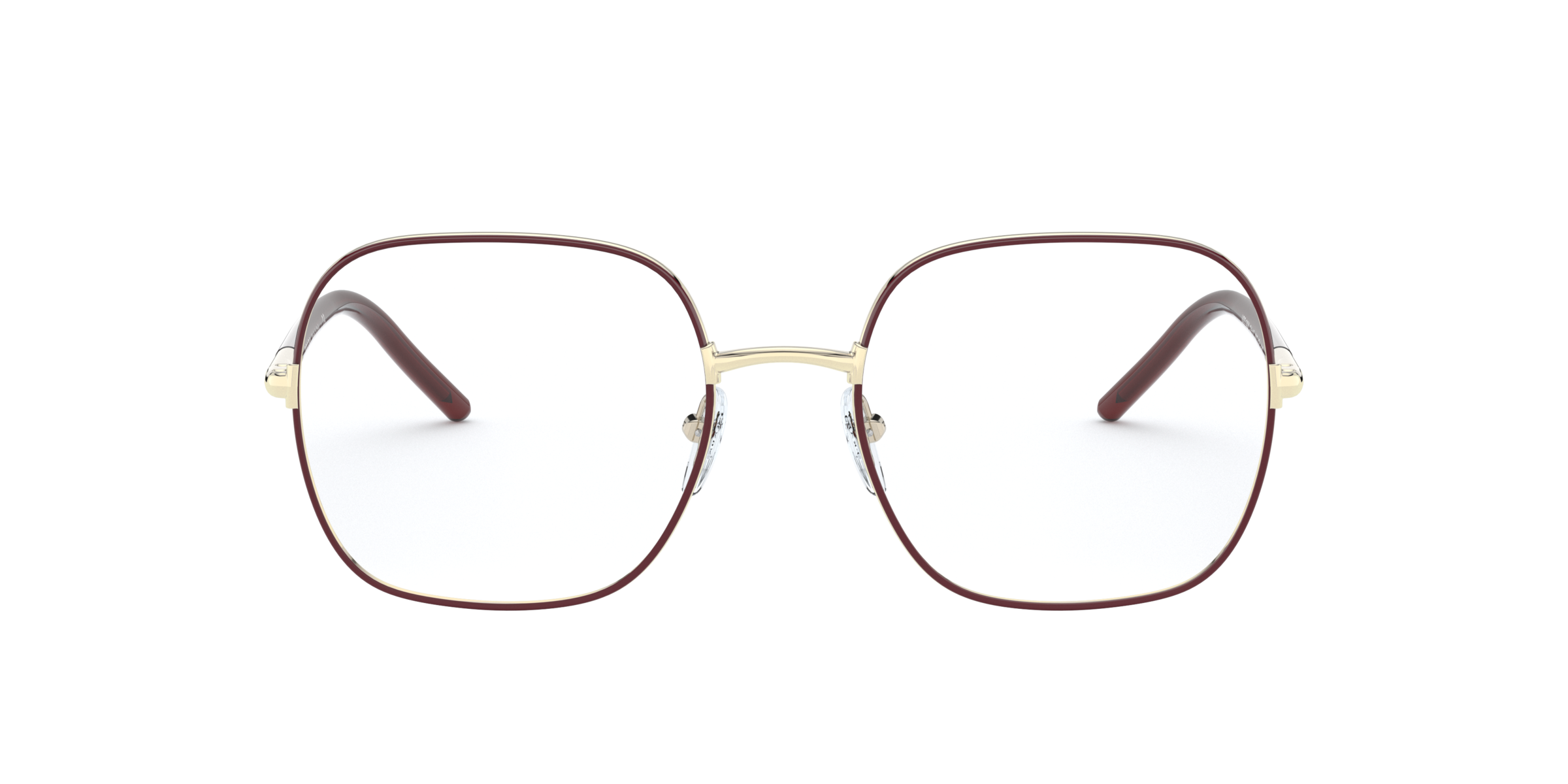 Prada PR 56WV Bordeaux 09B1O1 three-quarter view