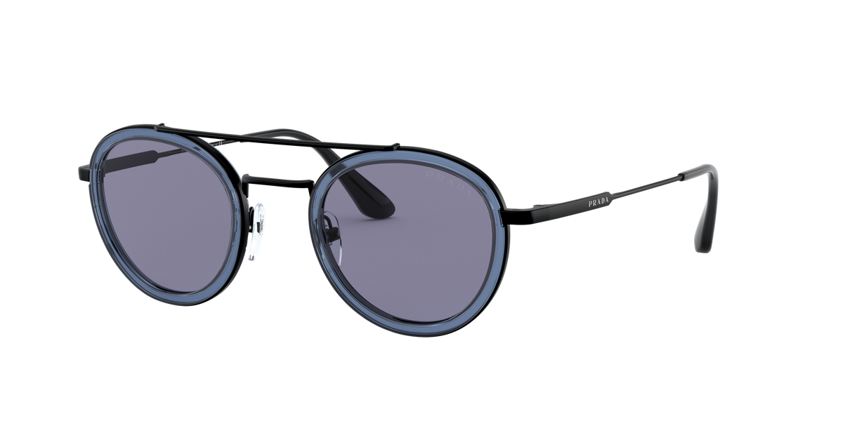 Prada PR 56XS Blue/Gunmetal 04A420 three-quarter view