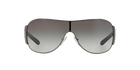 Prada PR 57LS Gunmetal 5AV3M1 three-quarter view