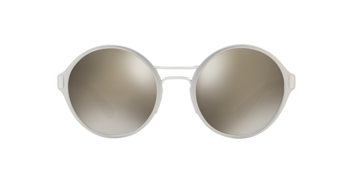 Prada PR 57TS Matte Silver/Silver 1AP1C0 three-quarter view