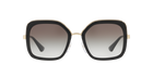 Prada PR 57US Black 1AB0A7 three-quarter view
