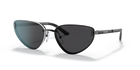 Prada PR 57WS Black 1AB05B three-quarter view