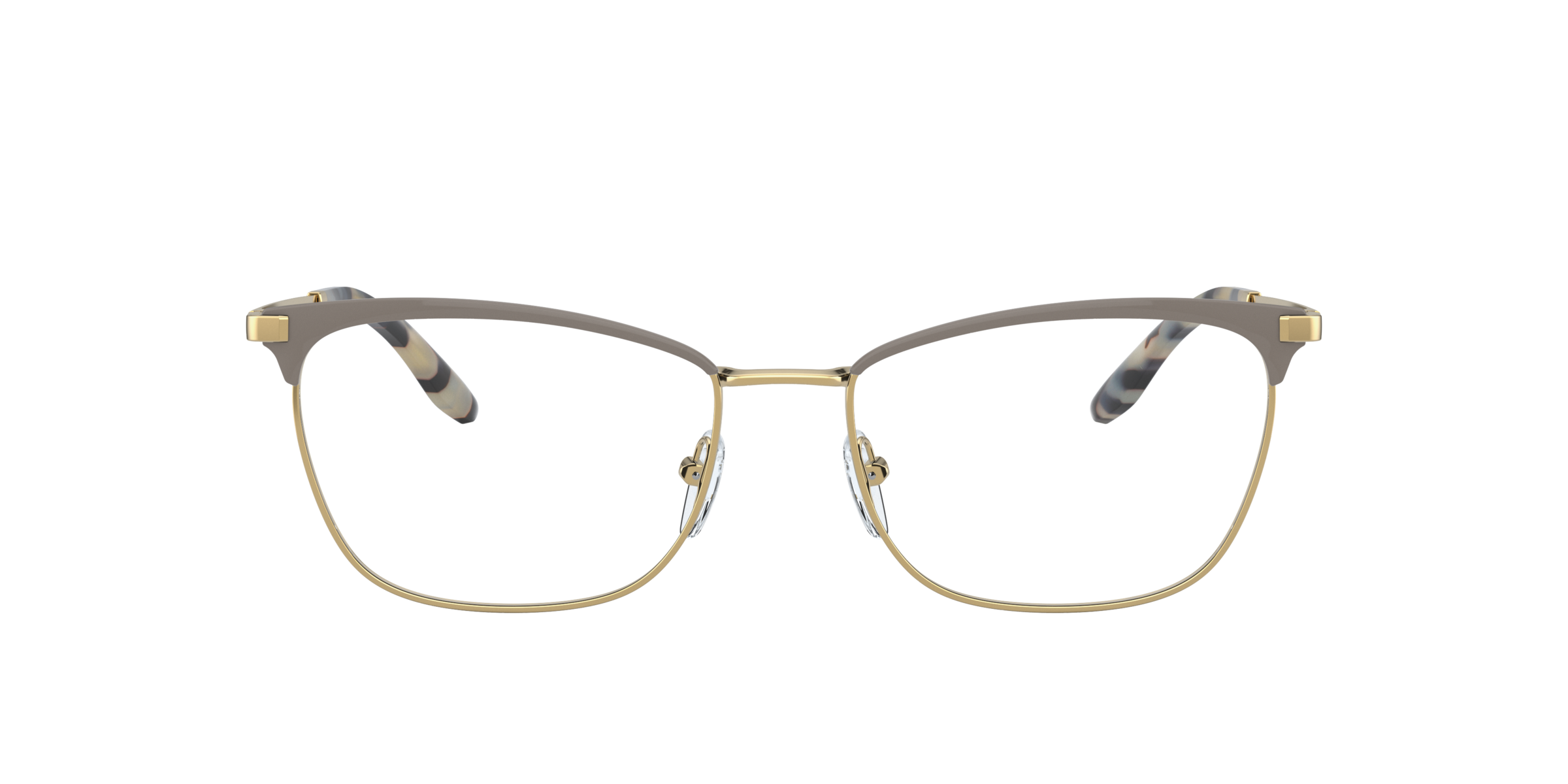 Prada PR 57WV Brown/Gold 03H1O1 three-quarter view