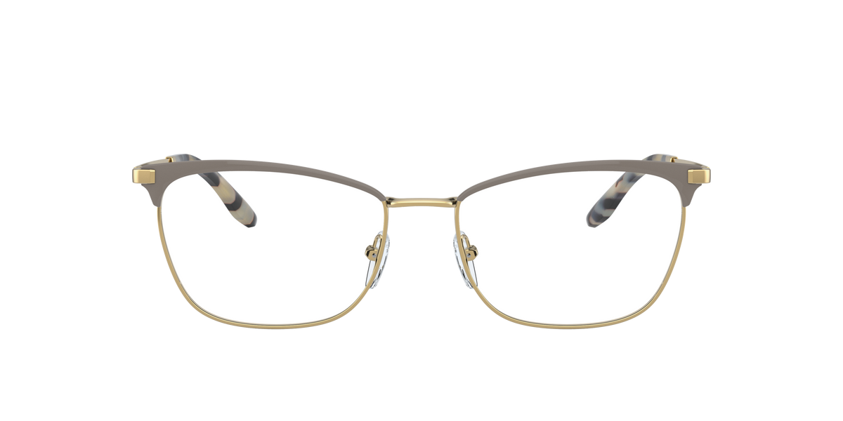 Prada PR 57WV Brown/Gold 03H1O1 three-quarter view