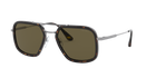 Prada PR 57XS Havana/Gunmetal 01A8C1 three-quarter view