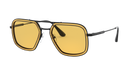 Prada PR 57XS Orange/Gunmetal 03A0B7 three-quarter view