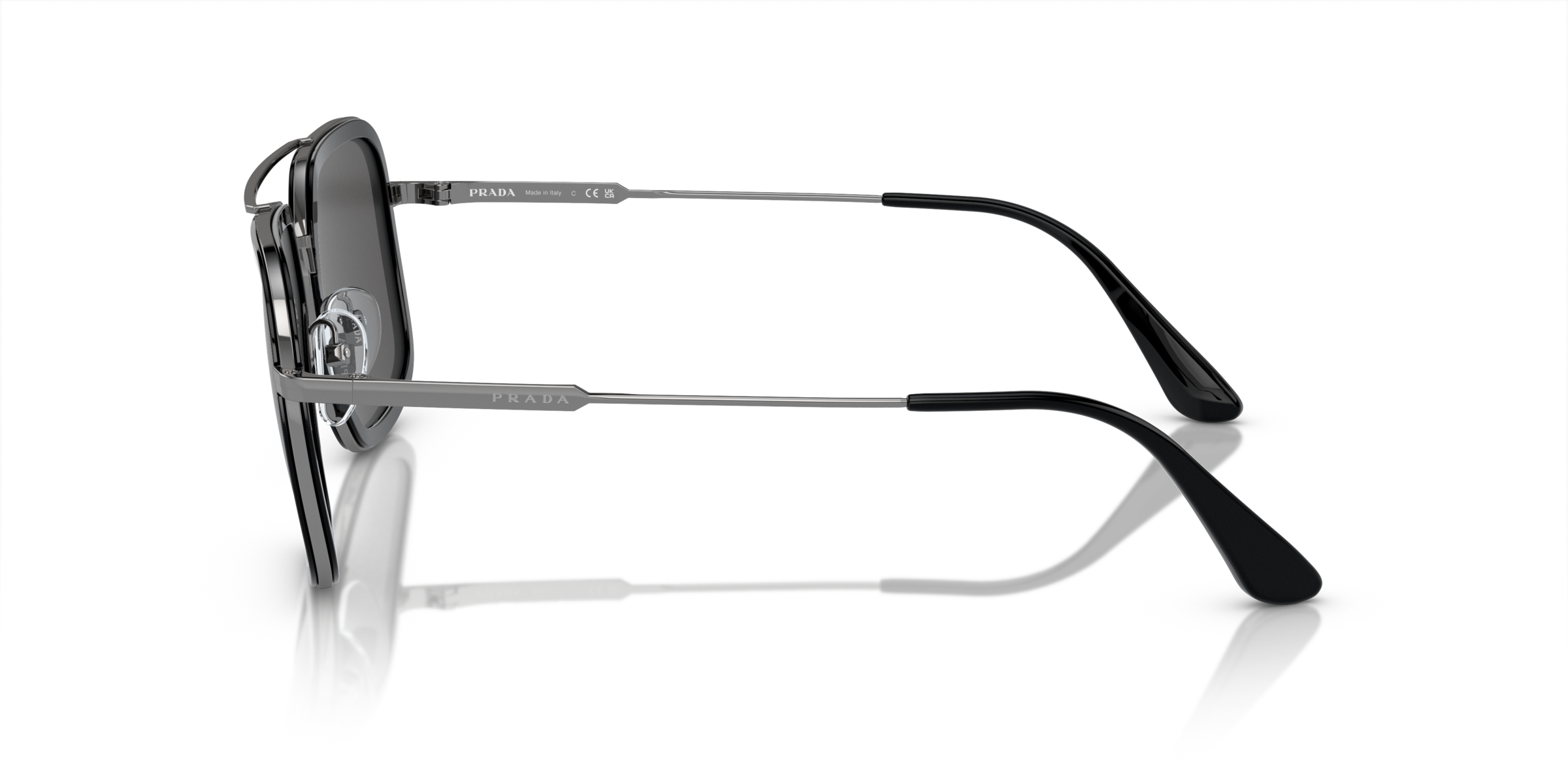 Prada PR 57XS Black M4Y5S0 side view