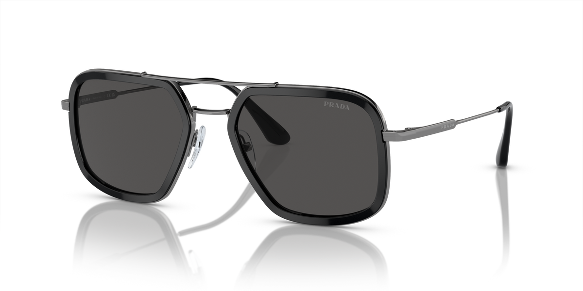 Prada PR 57XS Black M4Y5S0 three-quarter view