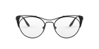 Prada PR 58VV Black/Matte Black 2641O1 three-quarter view