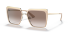 Prada PR 58WS Powder/Pale Gold 03R1L0 three-quarter view
