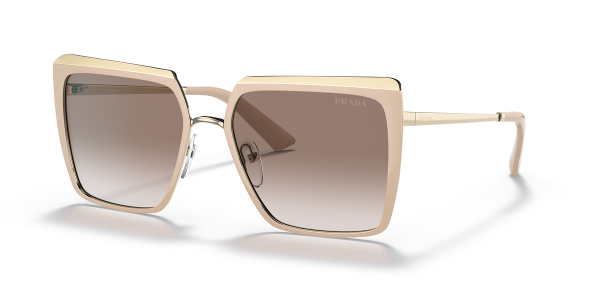 Prada PR 58WS Powder/Pale Gold 03R1L0 three-quarter view