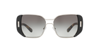 Prada PR 59SS Silver/Black 1AB0A7 three-quarter view