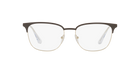 Prada PR 59UV Matte Brown/Pale Gold 0Y11O1 three-quarter view