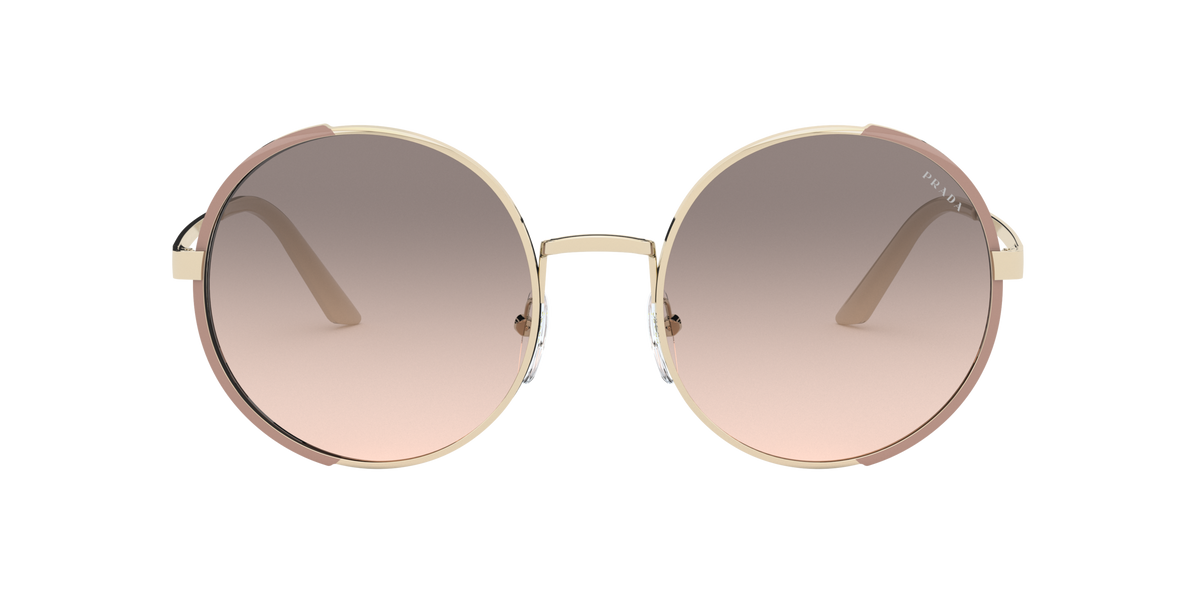 Prada PR 59XS Pale Gold/Matte Pink 07B4K0 front view