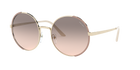Prada PR 59XS Pale Gold/Matte Pink 07B4K0 three-quarter view