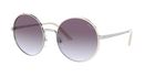 Prada PR 59XS Silver/Ivory 08B4W1 three-quarter view