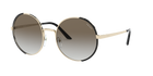 Prada PR 59XS Pale Gold/Black AAV0A7 three-quarter view