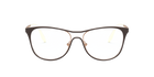 Prada PR 59XV Top Brown/Rose Gold 3311O1 three-quarter view