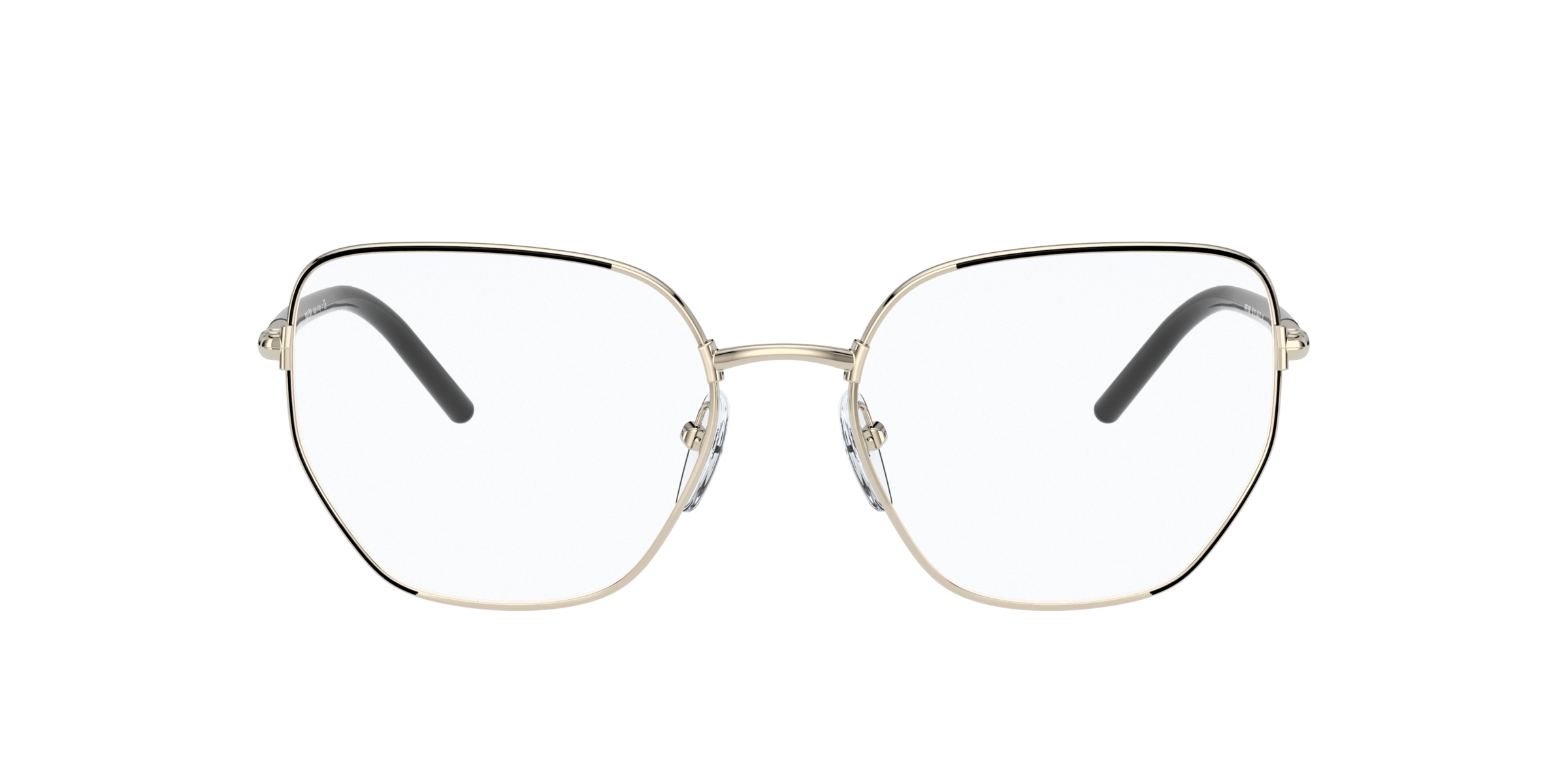 Prada PR 60WV Black/Pale Gold AAV1O1 three-quarter view