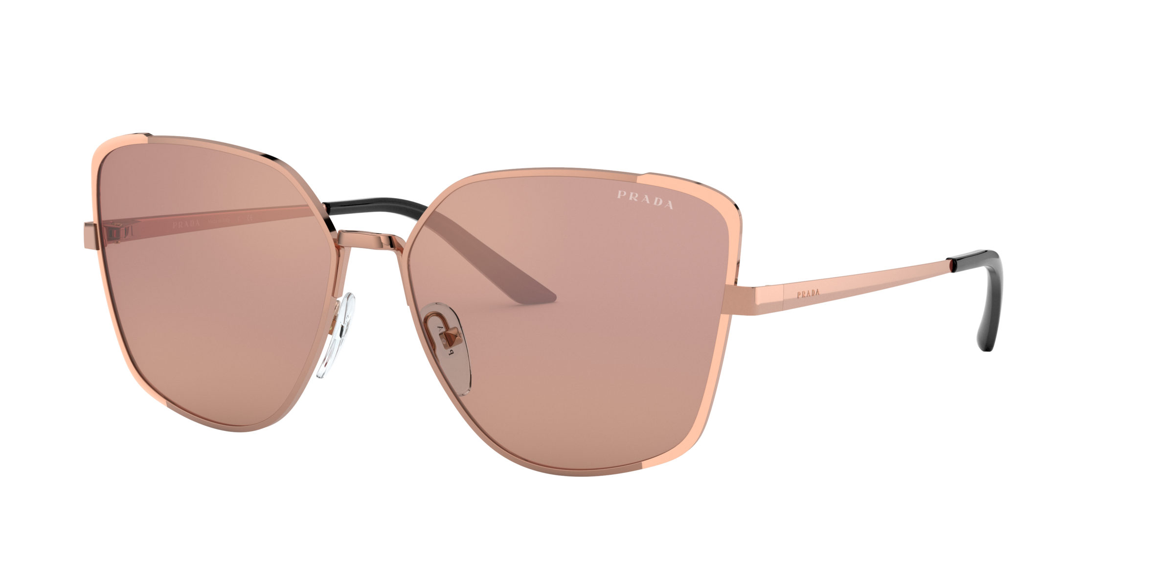 Prada PR 60XS Pink Gold/Matte Pink Gold 08E03C three-quarter view