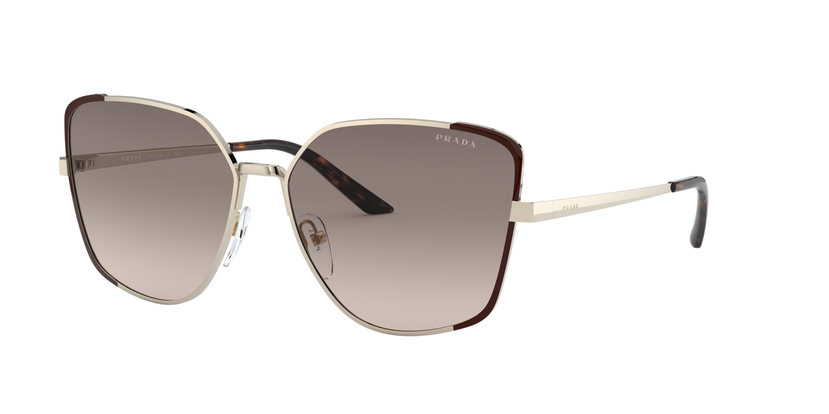 Prada PR 60XS Pale Gold/Brown KOF3D0 three-quarter view