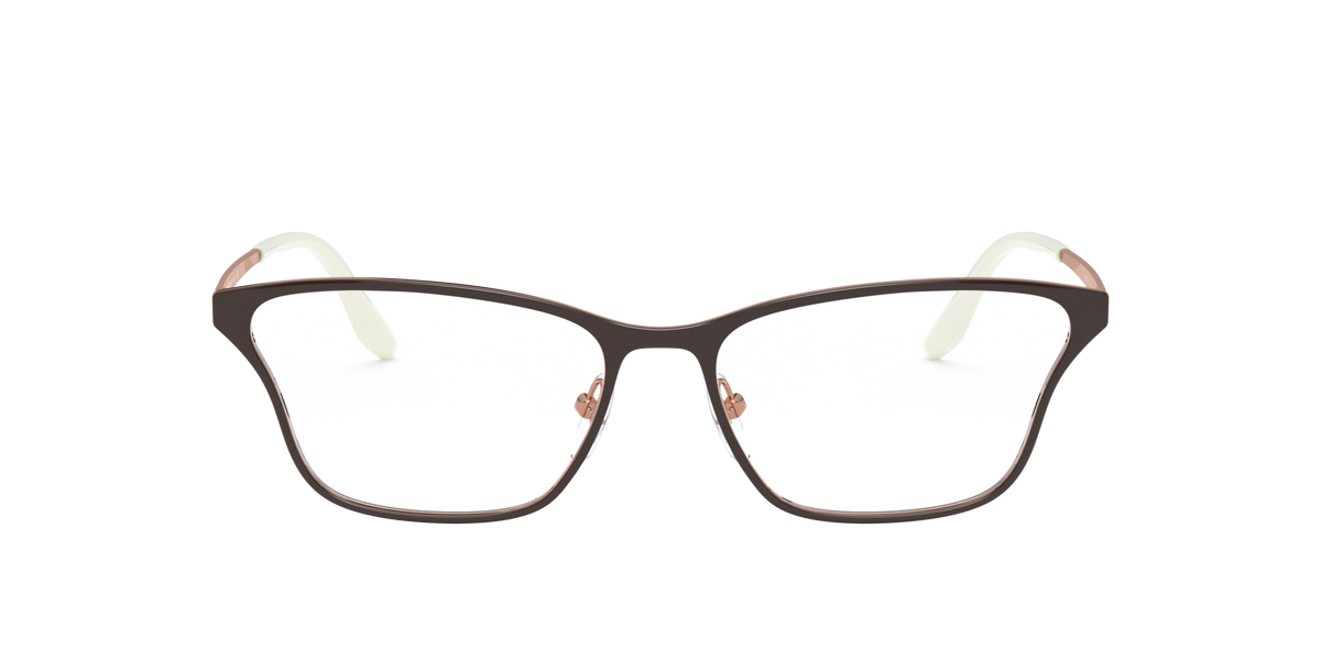 Prada PR 60XV Top Brown/Rose Gold 3311O1 three-quarter view